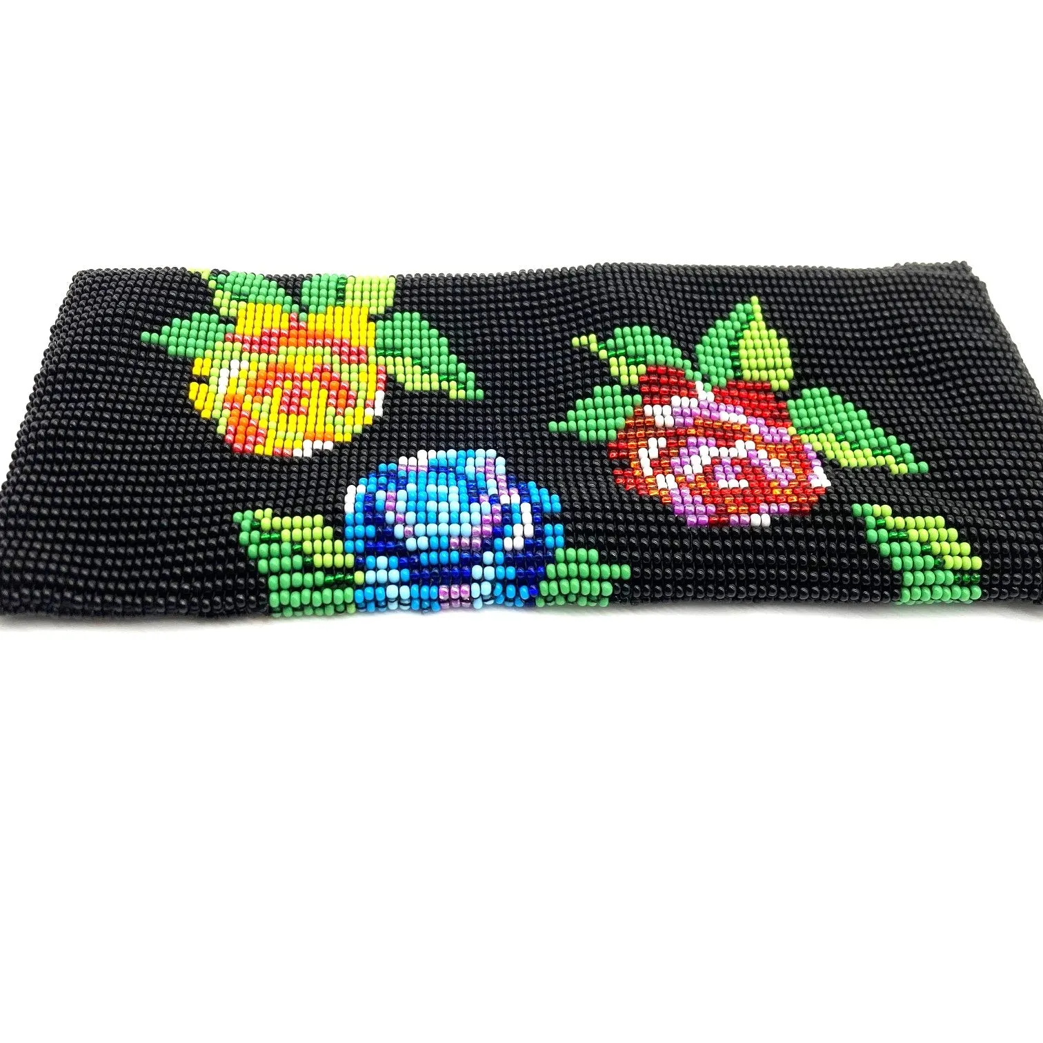 Glass Bead Eyeglass Case - FLOWERS