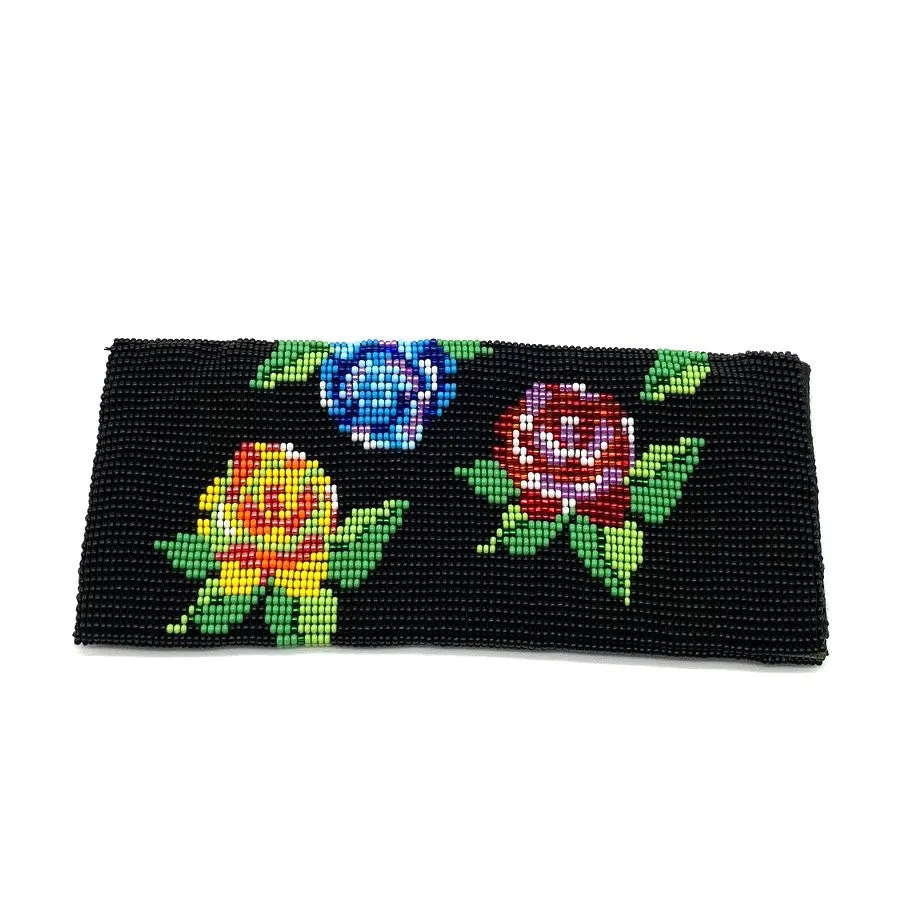 Glass Bead Eyeglass Case - FLOWERS