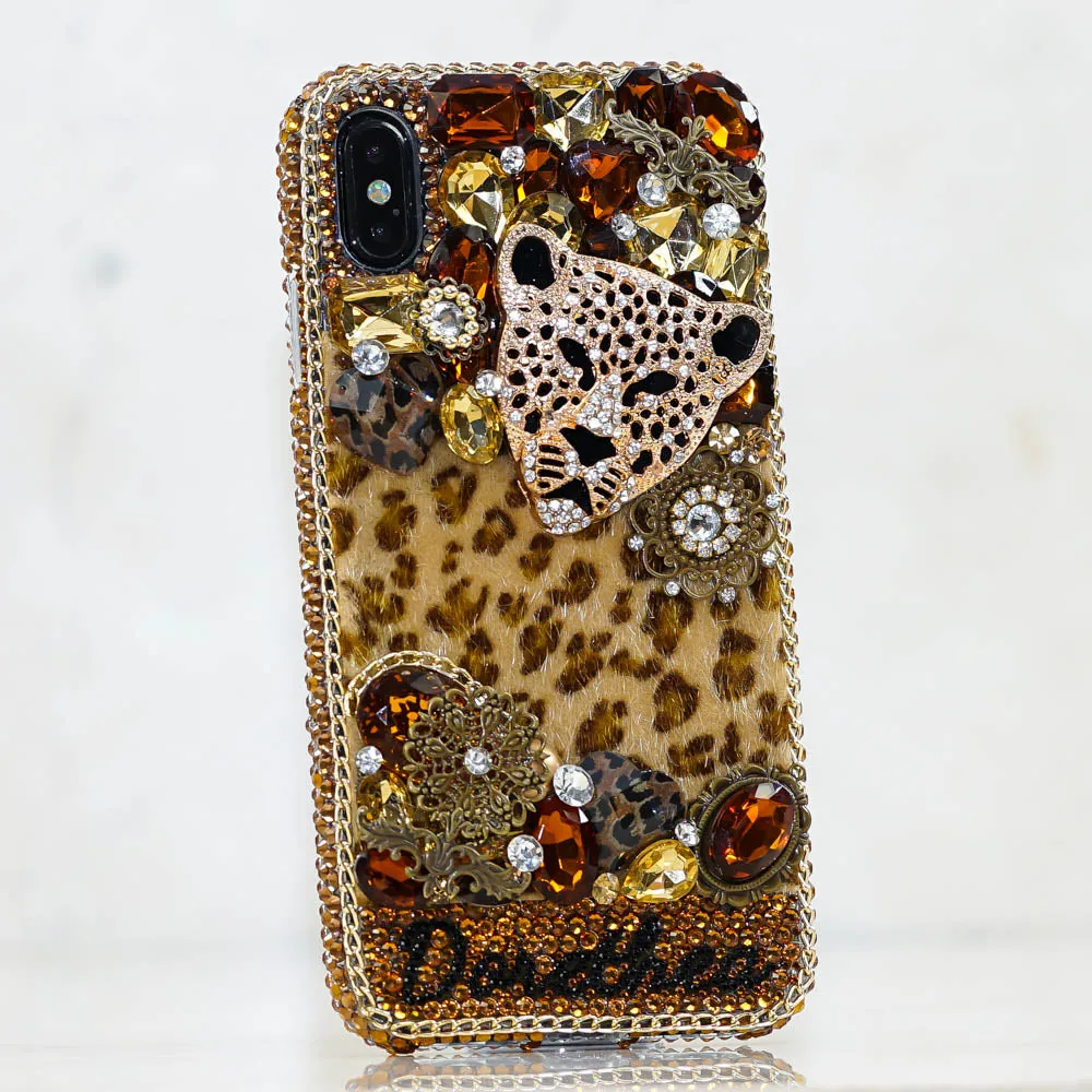 Golden Cheetah Personalized Name & Initials Design (style PN_1130)
