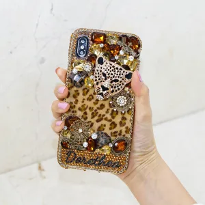 Golden Cheetah Personalized Name & Initials Design (style PN_1130)