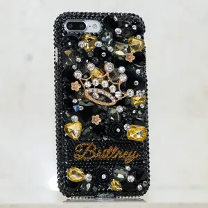 Golden Crown Personalized Name & Initials Design (style PN_1072)