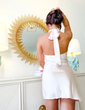 Golden Hour Satin Mini Dress