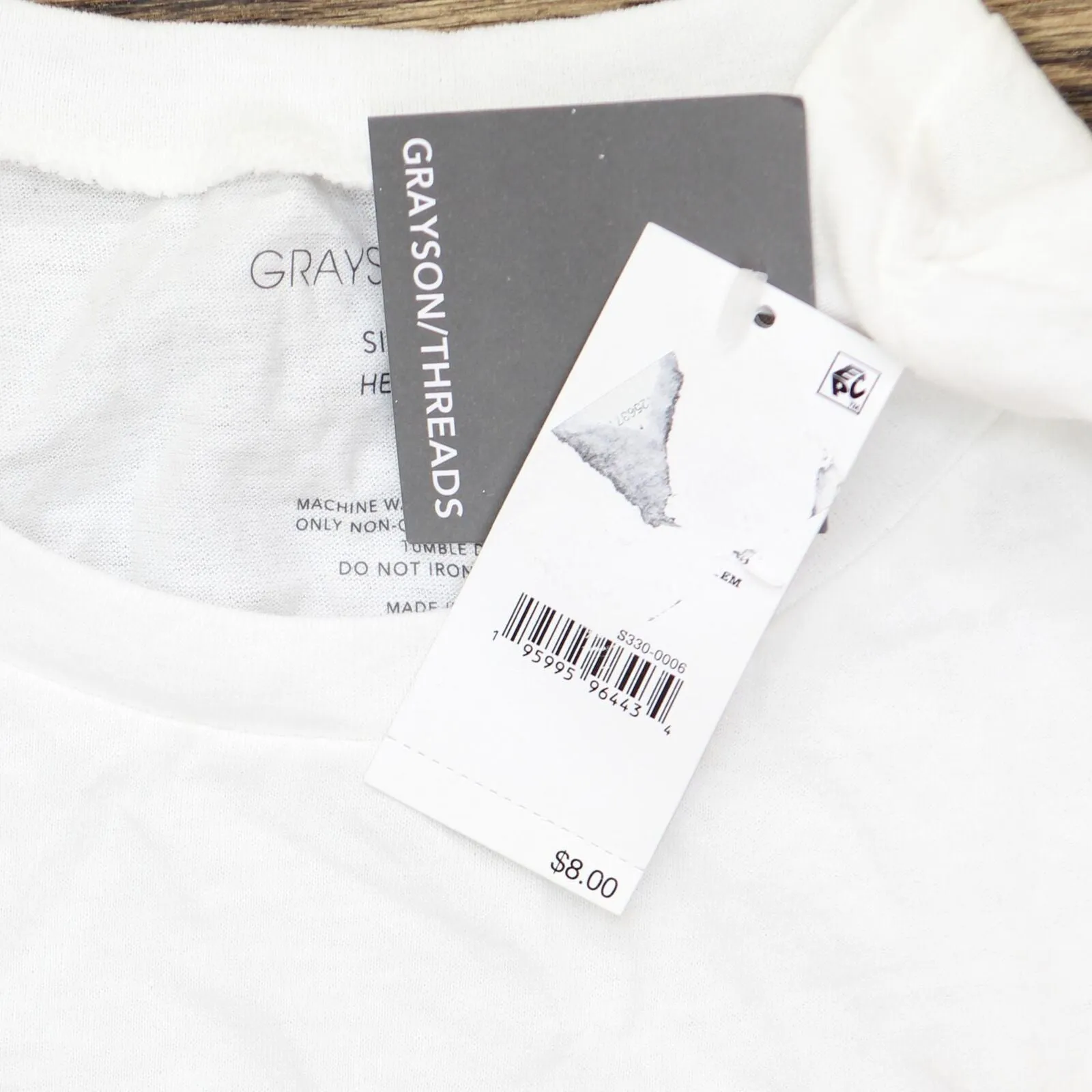 Grayson Threads Women's American Flag Short Sleeve Graphic T-Shirt White XXL