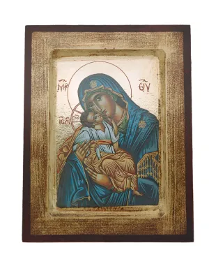 Greek Icon, Blue Madonna