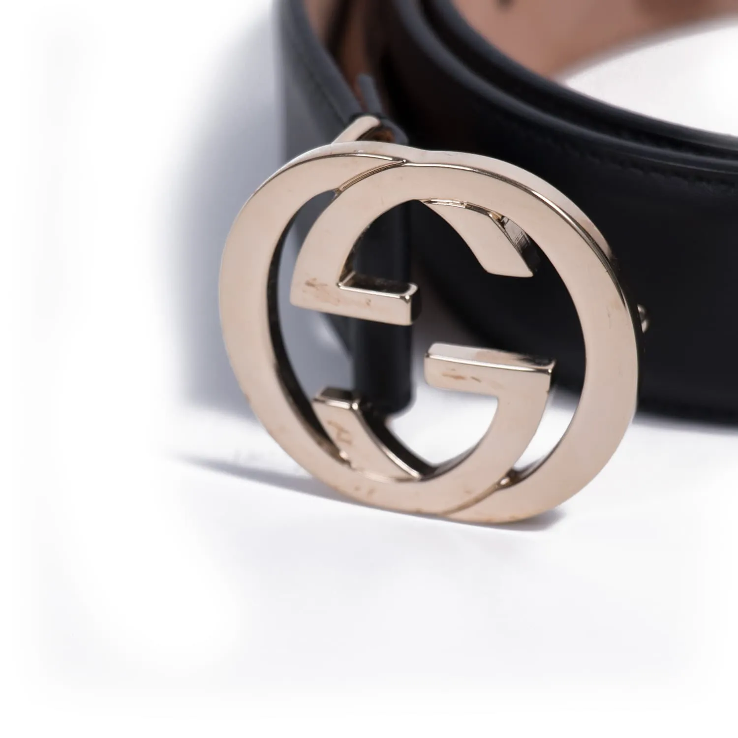 Gucci GG Interlocking Leather Belt