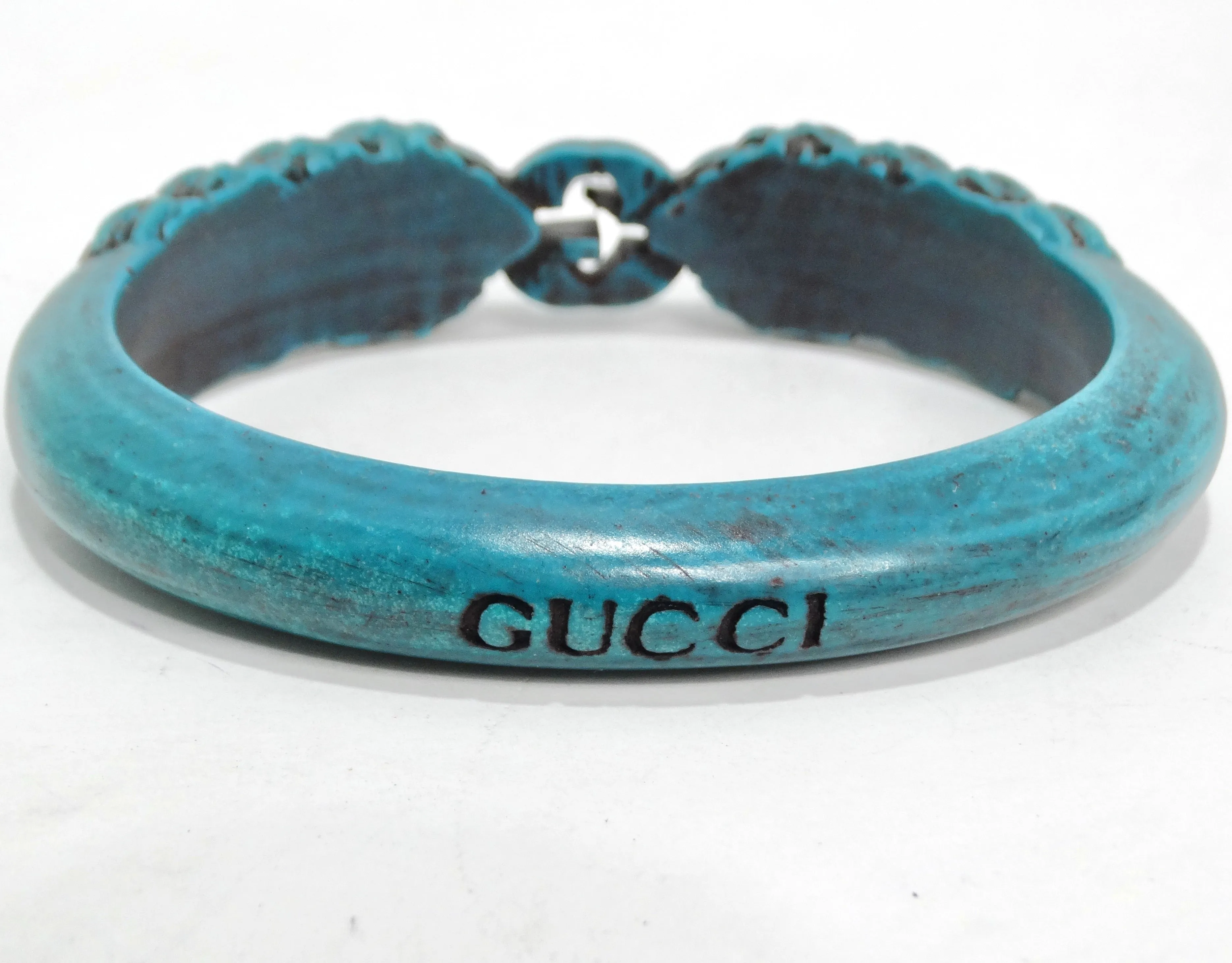 Gucci GG Tiger Head Cinnabar Bracelet