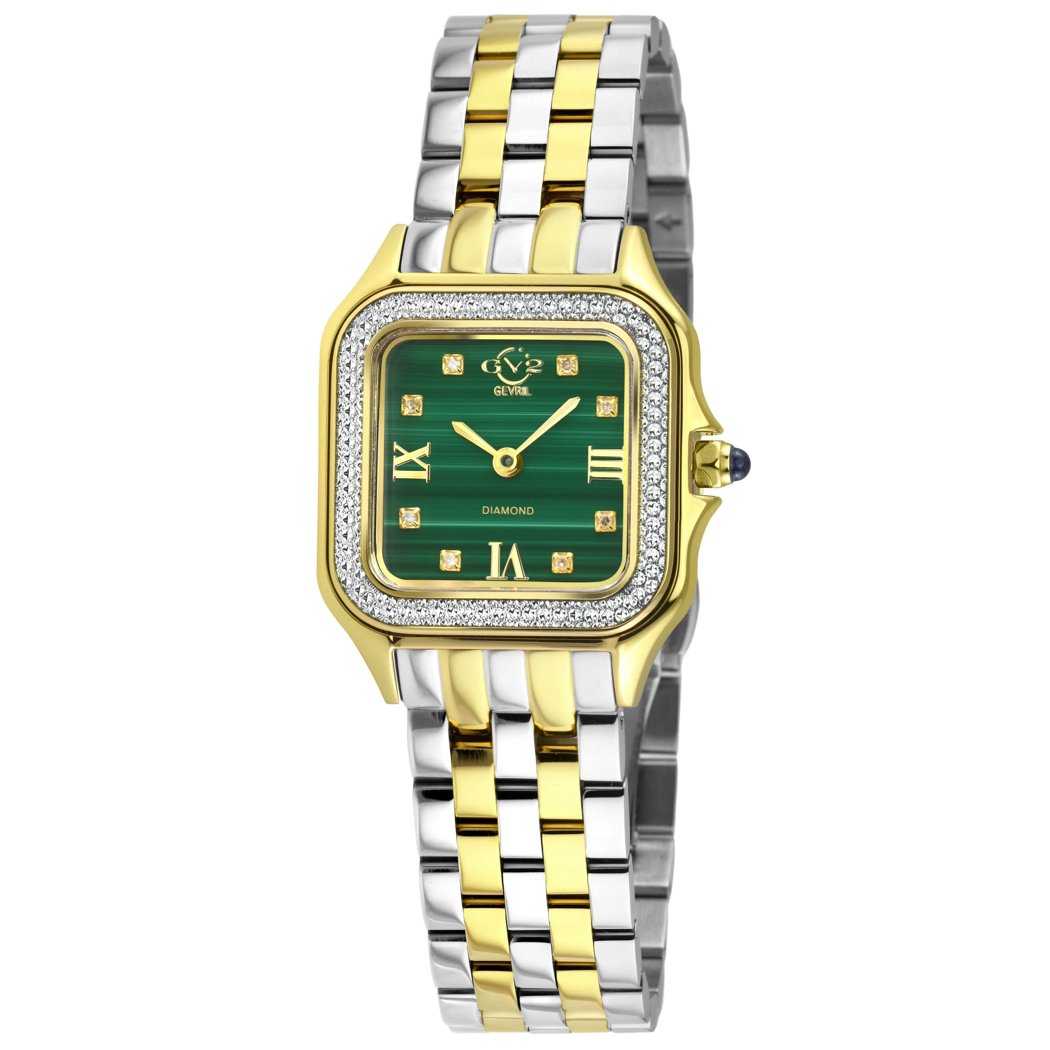 GV2 Milan Diamond Swiss Quartz - Malachite
