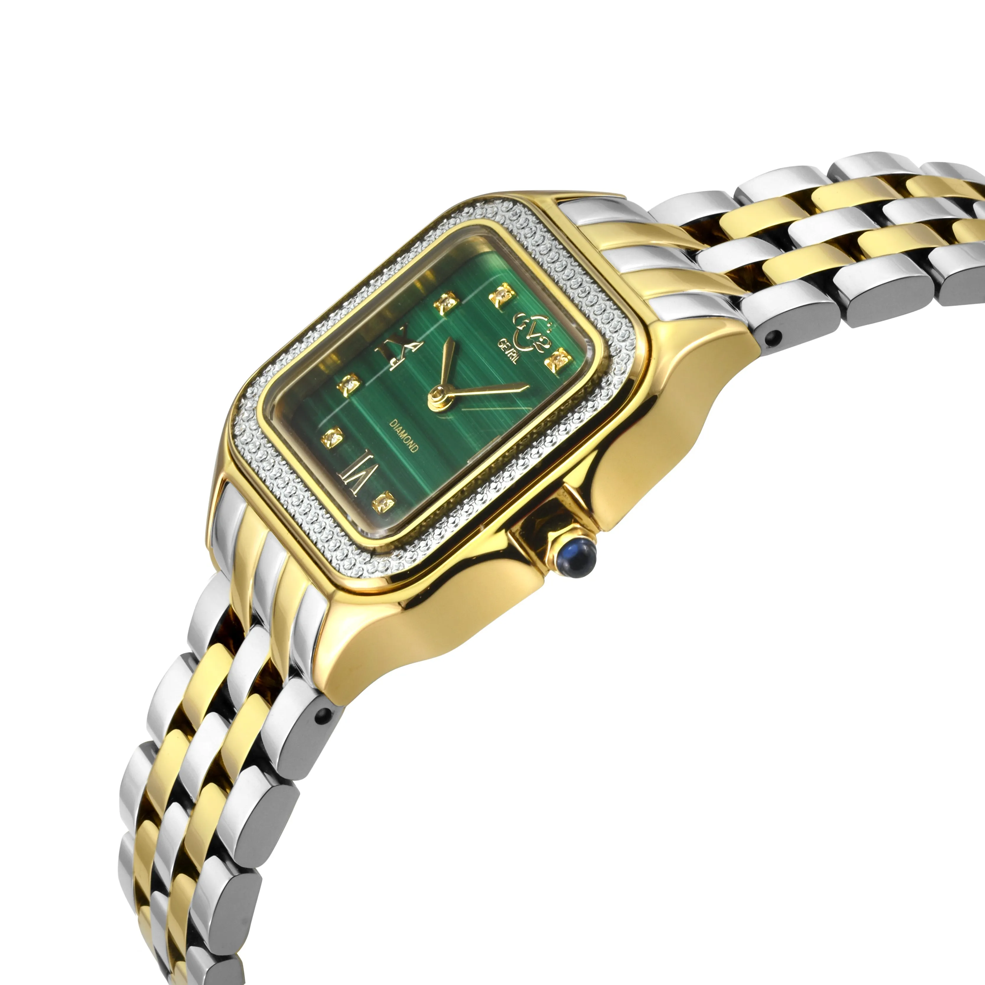 GV2 Milan Diamond Swiss Quartz - Malachite
