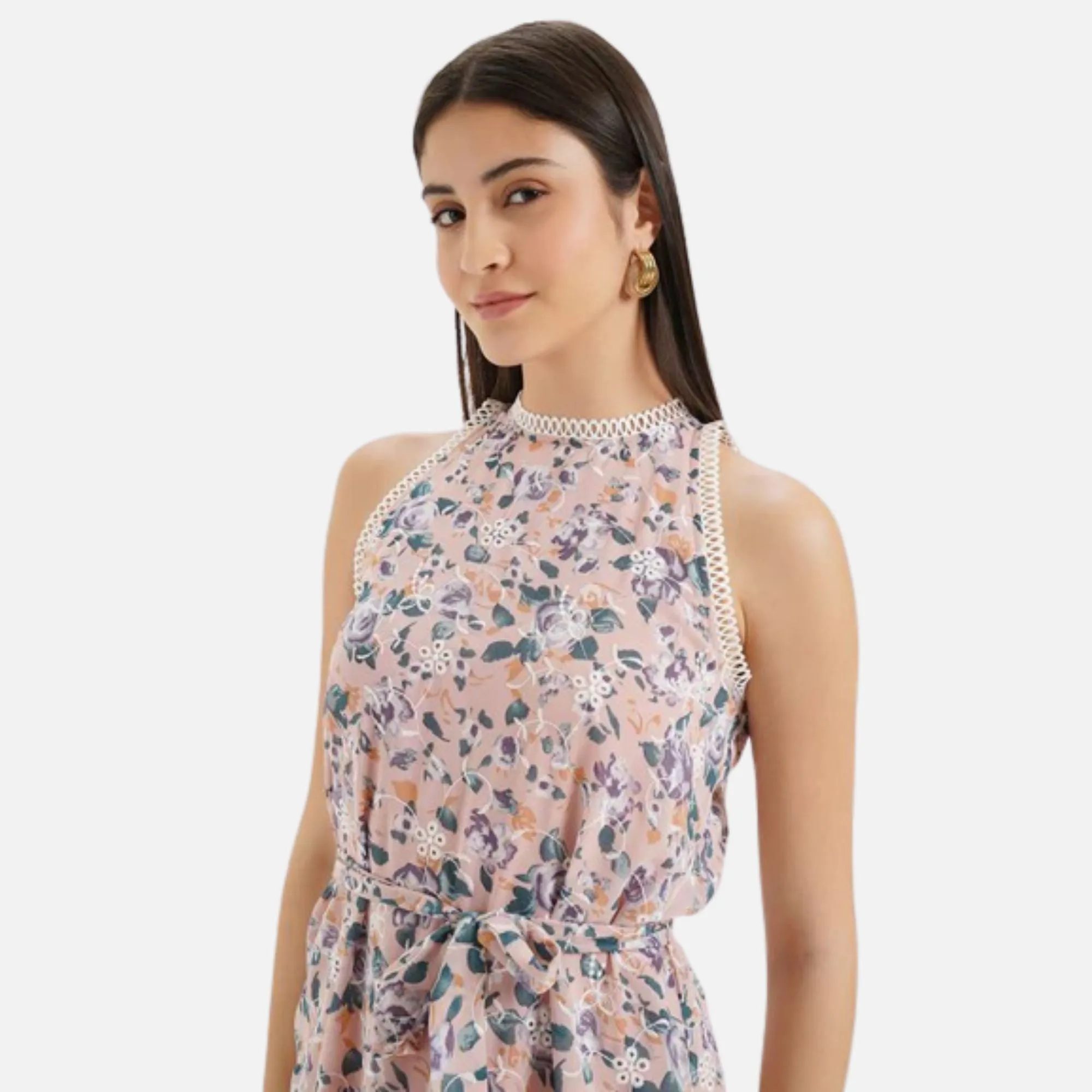 Halter Neck Midi Dress