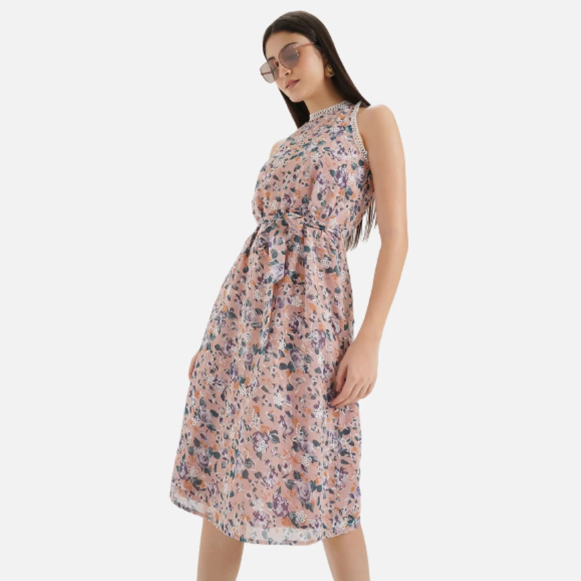 Halter Neck Midi Dress