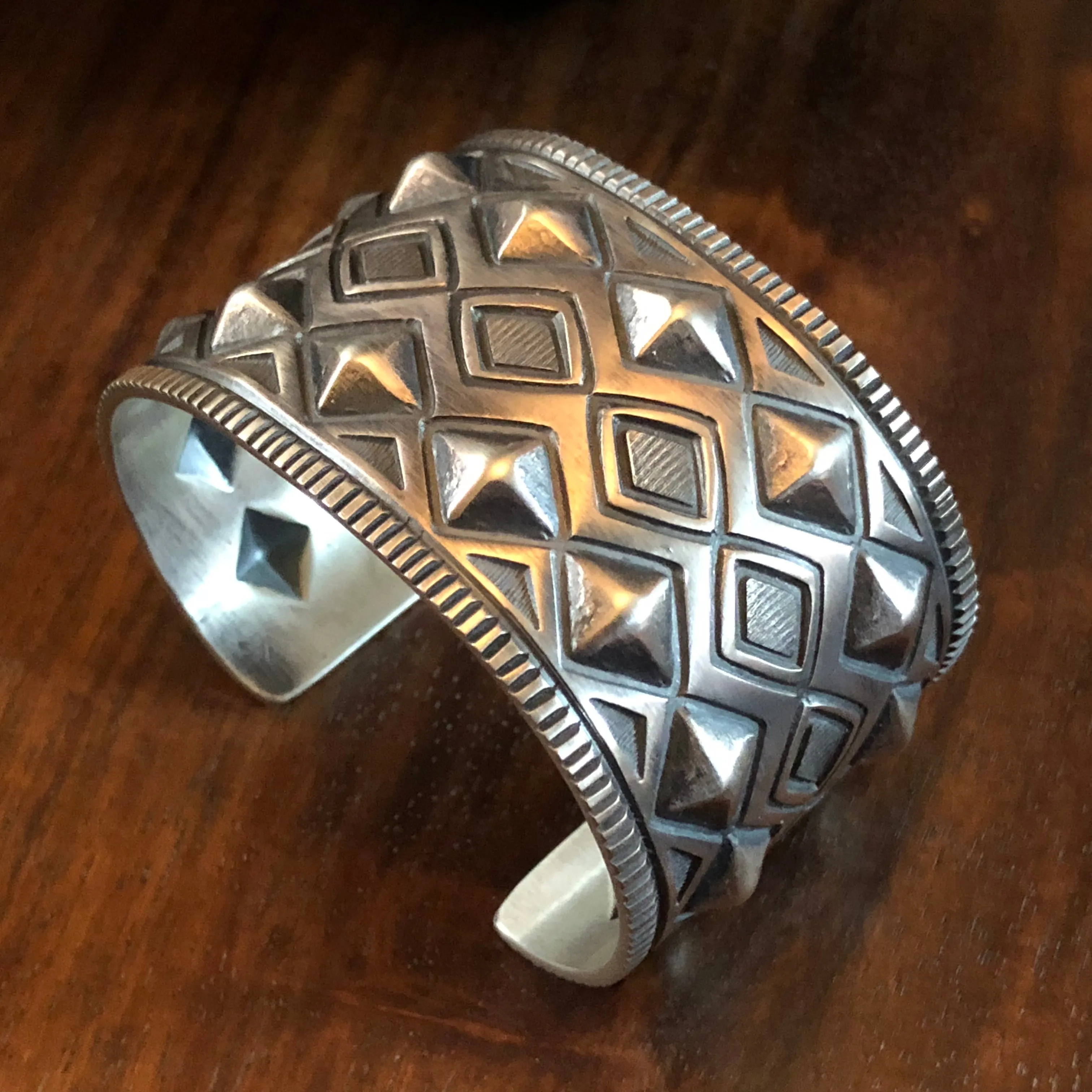 Hand Stamped Silver Biker Bracelet by Sunshine Reeves