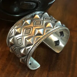 Hand Stamped Silver Biker Bracelet by Sunshine Reeves