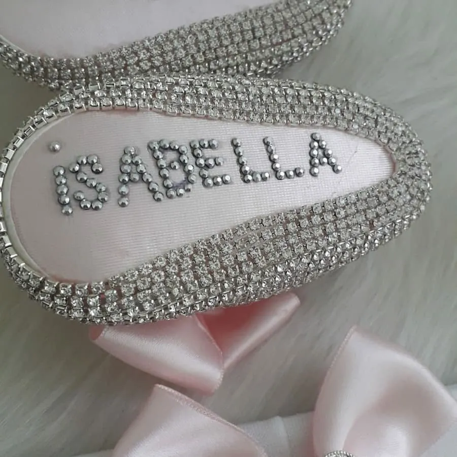 Handmade Cute Bling Baby Fur Shoes and Headband