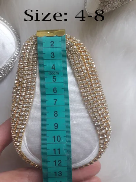 Handmade Cute Bling Baby Fur Shoes and Headband