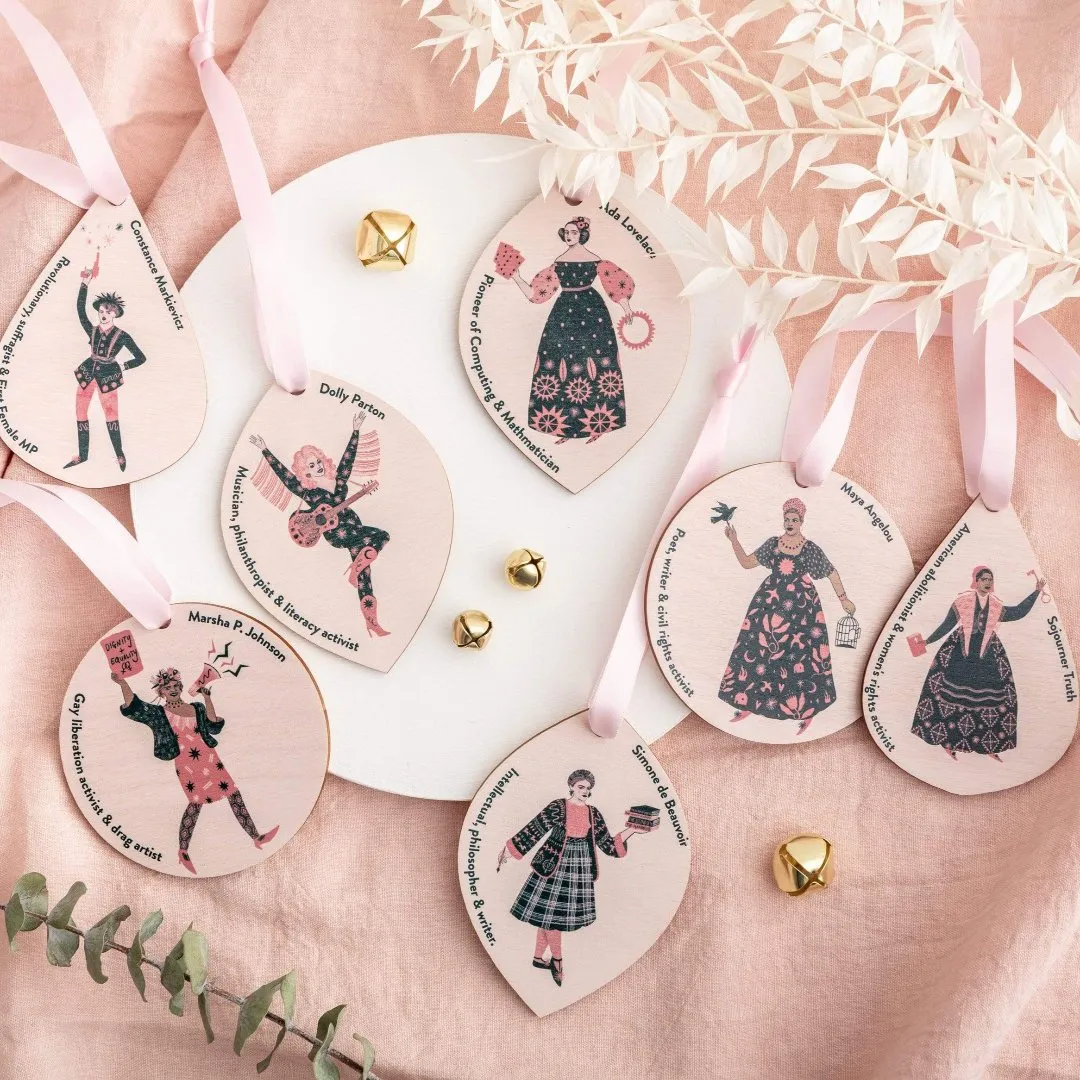 Handmade Feminist Icon Christmas Decoration