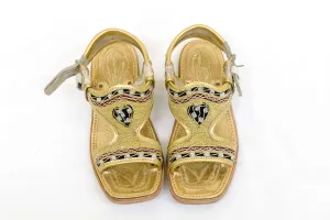 Handmade Gold Children's Chapli Sandals
