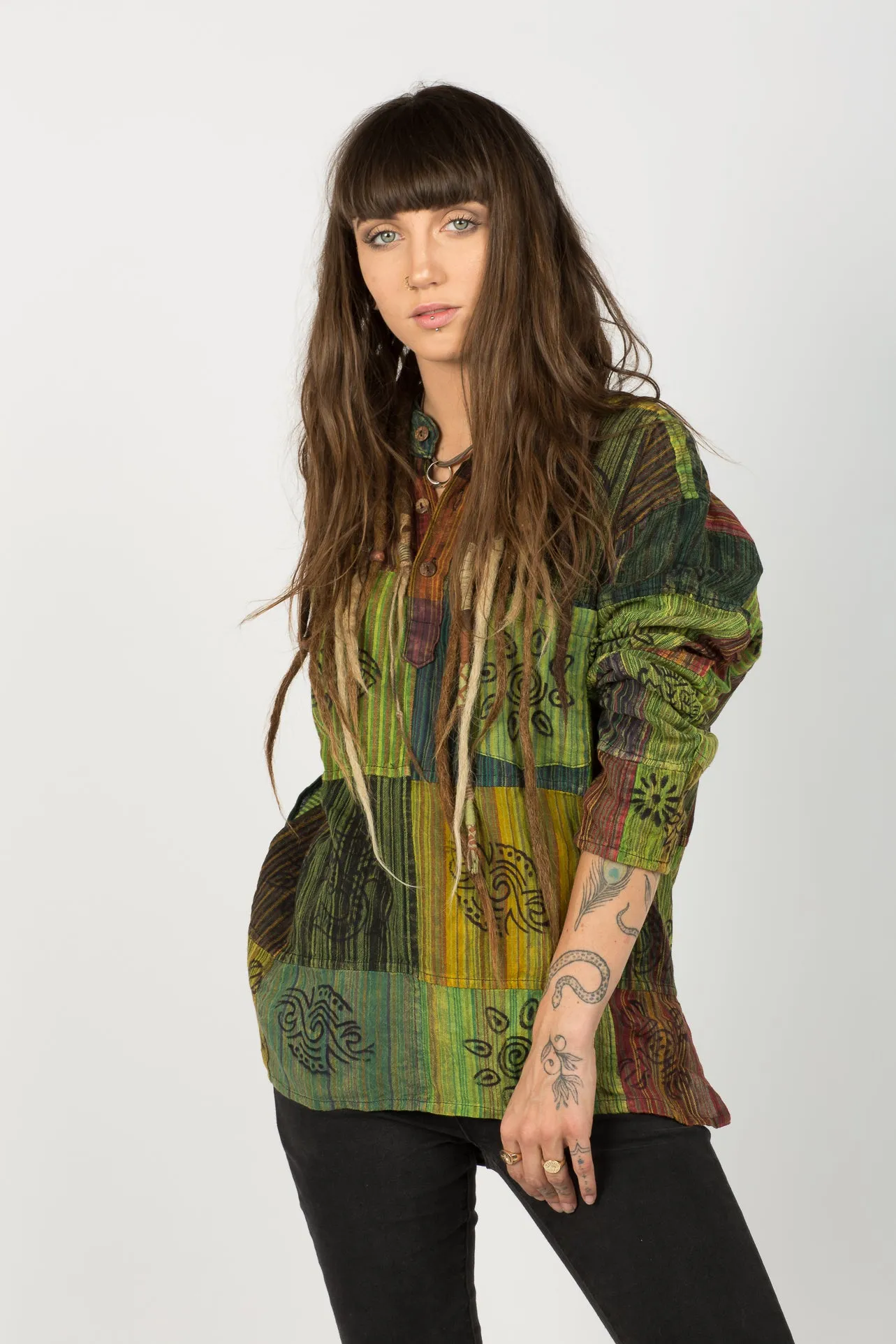 Handmade Green Nepalese Shirt