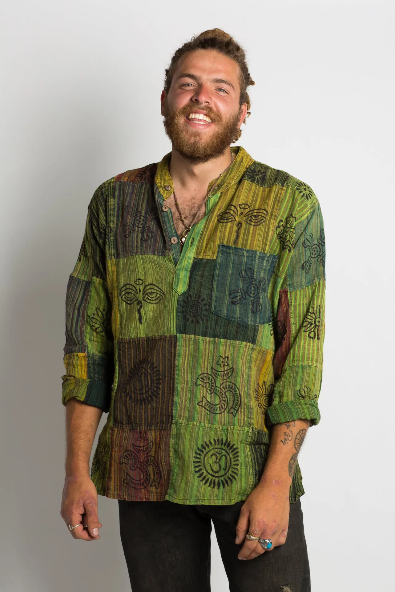 Handmade Green Nepalese Shirt