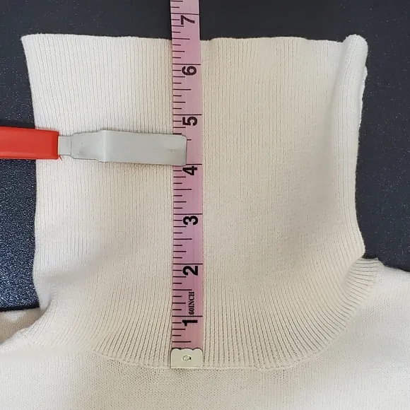 Harley Davidson Cream Pullover‎ Turtle Neck Sweater Cotton Women's Size L