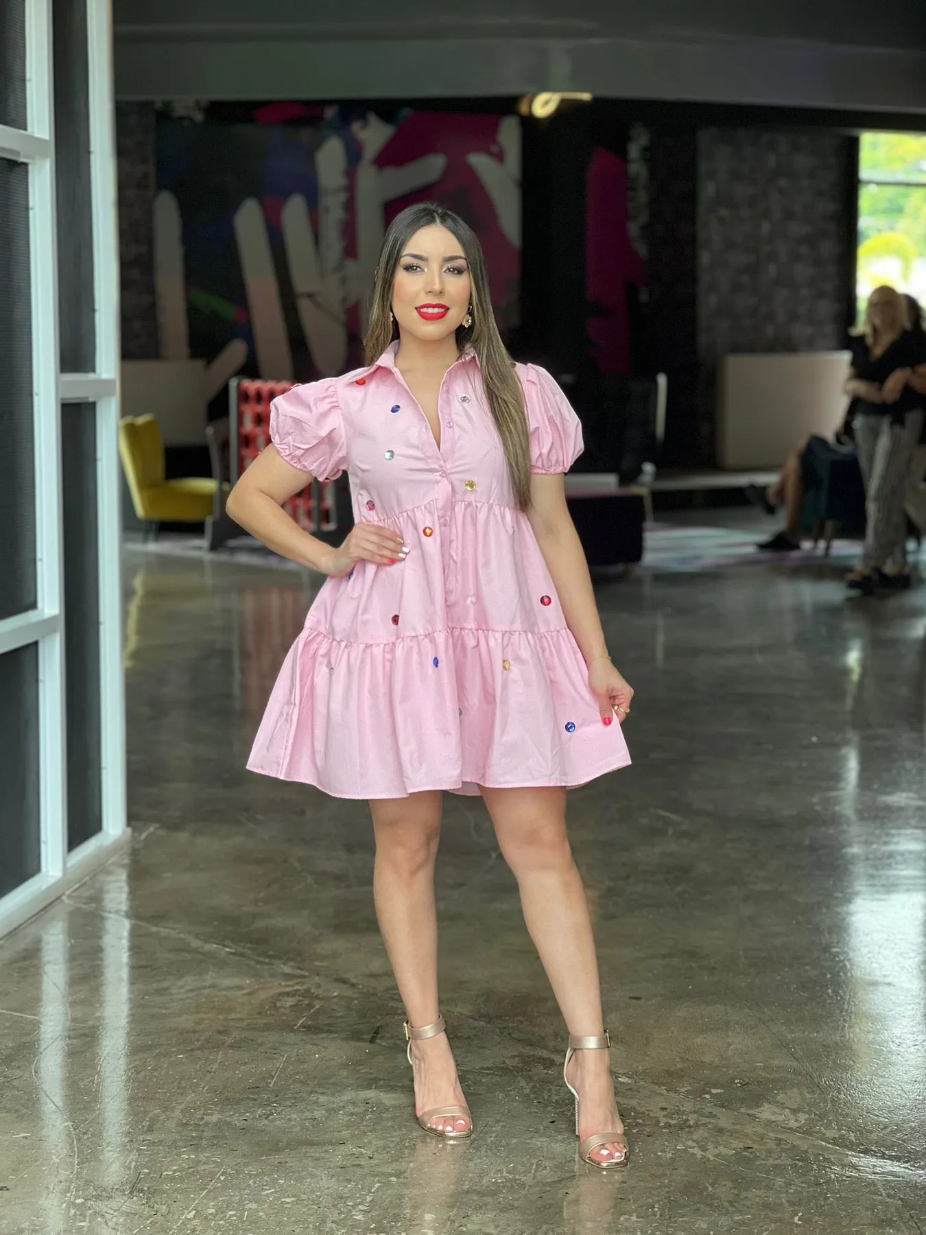 Hems Button Down Dress