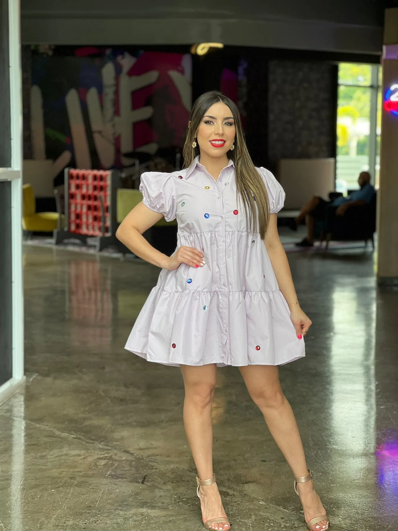 Hems Button Down Dress