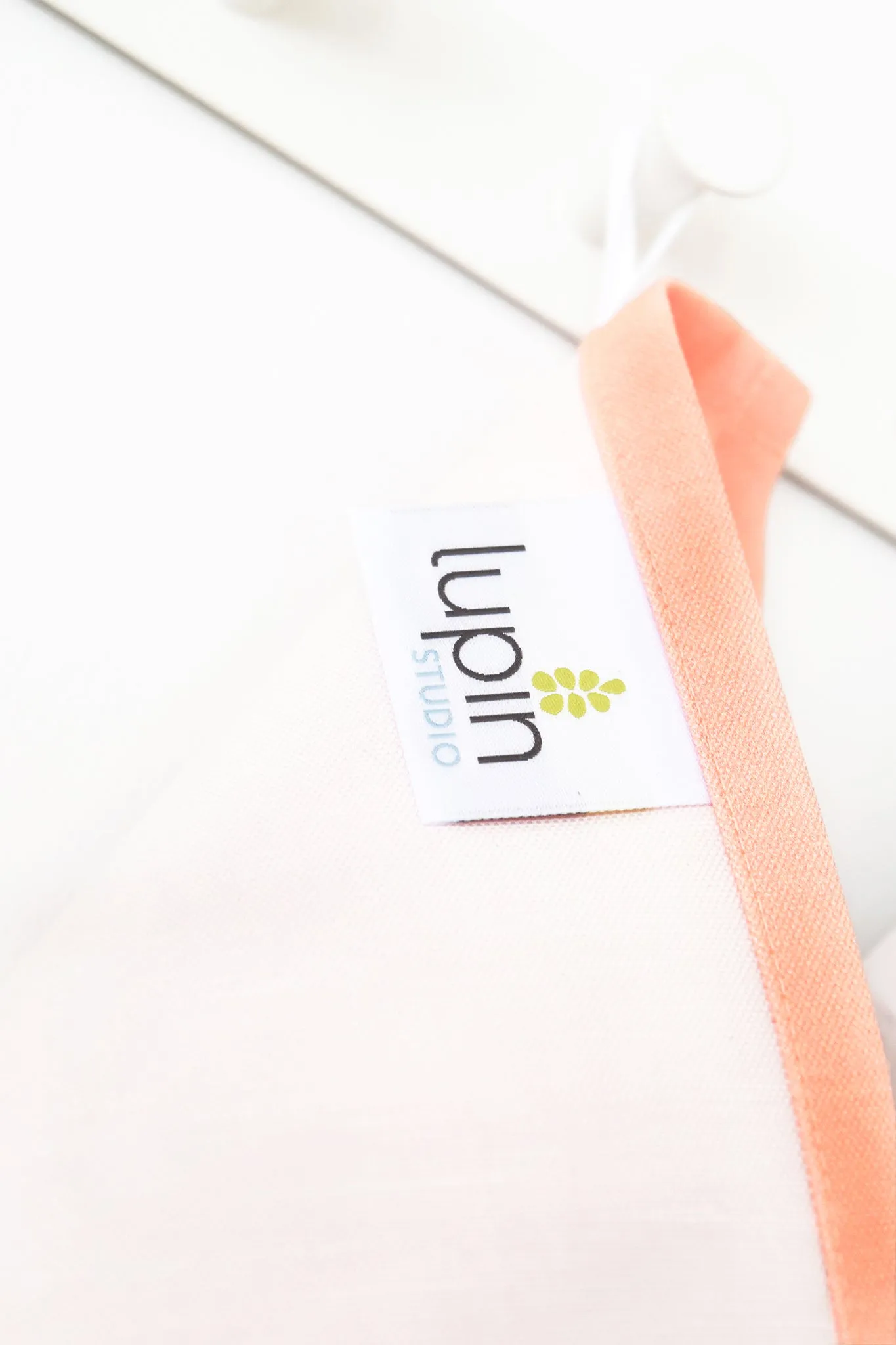 Hercule Linen Cotton Tea Towel (18.5x25) – Set of 2 (Patterned Salmon & Solid Salmon)