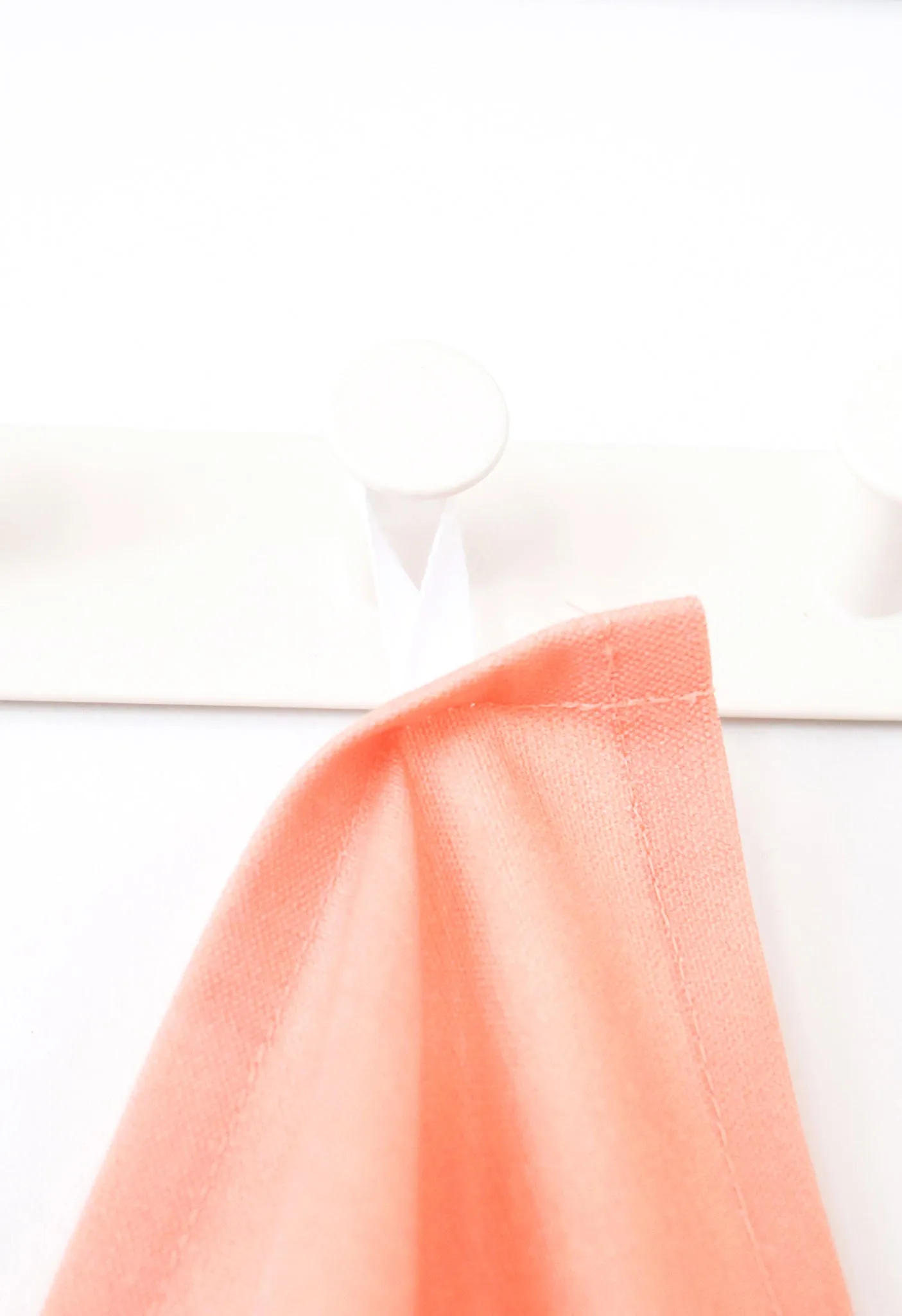 Hercule Linen Cotton Tea Towel (18.5x25) – Set of 2 (Patterned Salmon & Solid Salmon)
