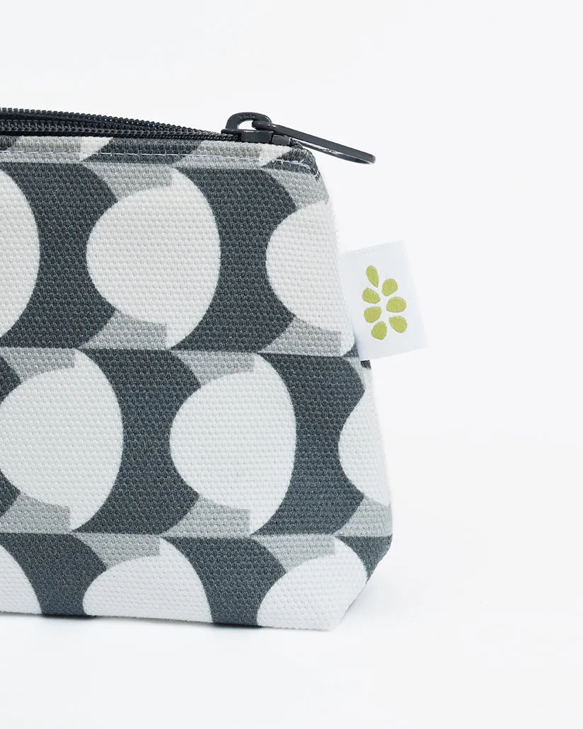 Hercule Zipper Mini Pouch – Steel Grey (8" x 4.5" x 2")