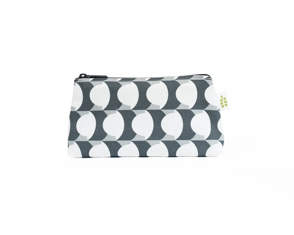 Hercule Zipper Mini Pouch – Steel Grey (8" x 4.5" x 2")