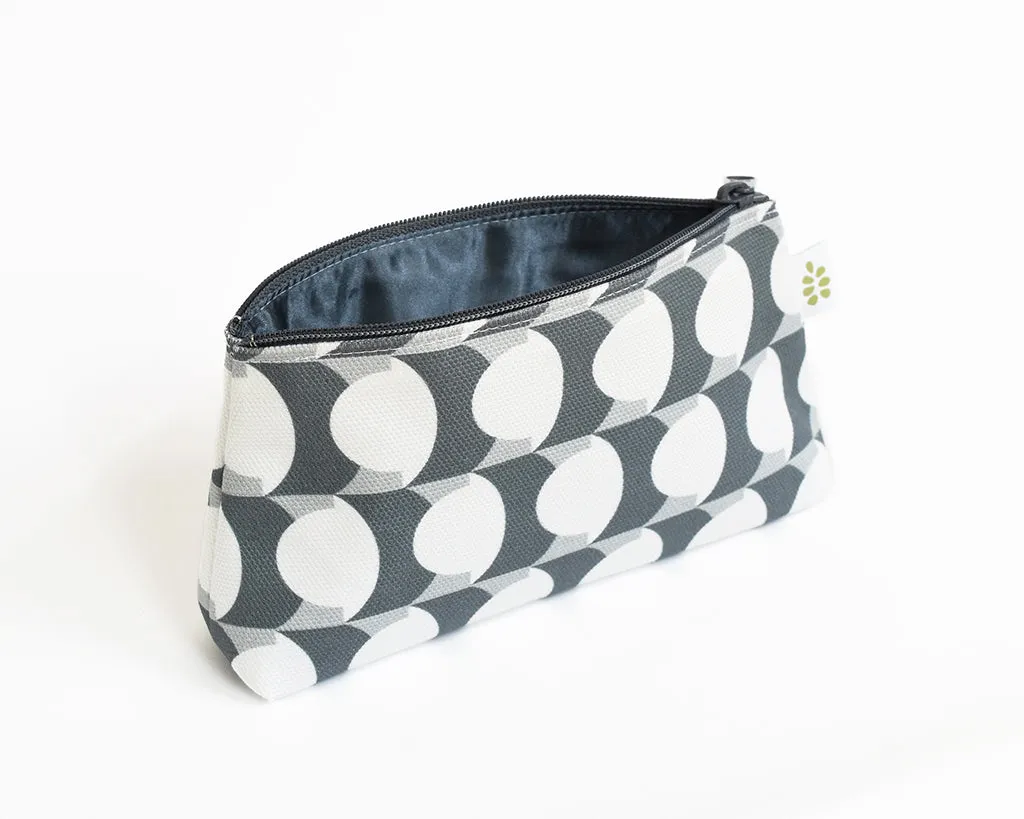 Hercule Zipper Mini Pouch – Steel Grey (8" x 4.5" x 2")