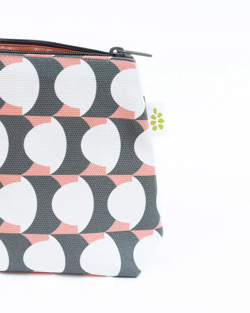 Hercule Zipper Pouch – Salmon Pink (10" x 6" x 3")
