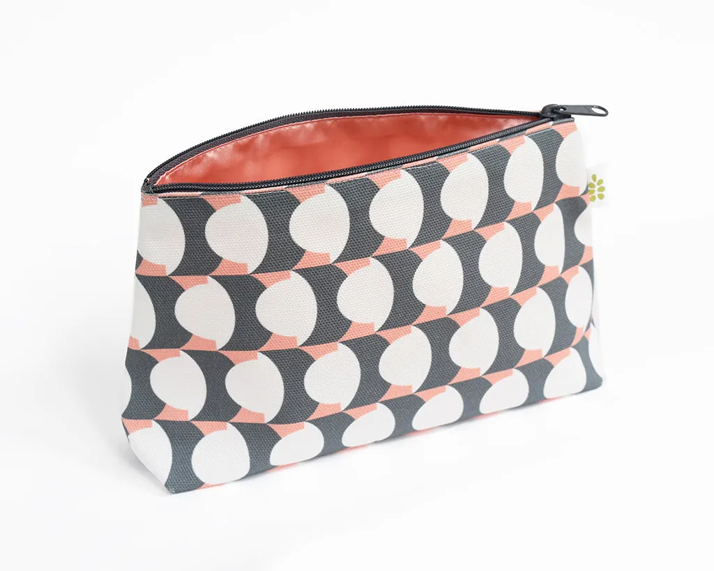 Hercule Zipper Pouch – Salmon Pink (10" x 6" x 3")
