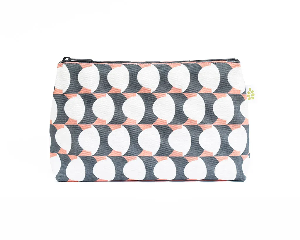 Hercule Zipper Pouch – Salmon Pink (10" x 6" x 3")