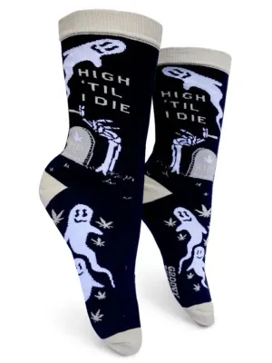 High ‘Til I Die Womens Crew Socks