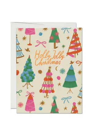 Holly Jolly Christmas Trees Card Set