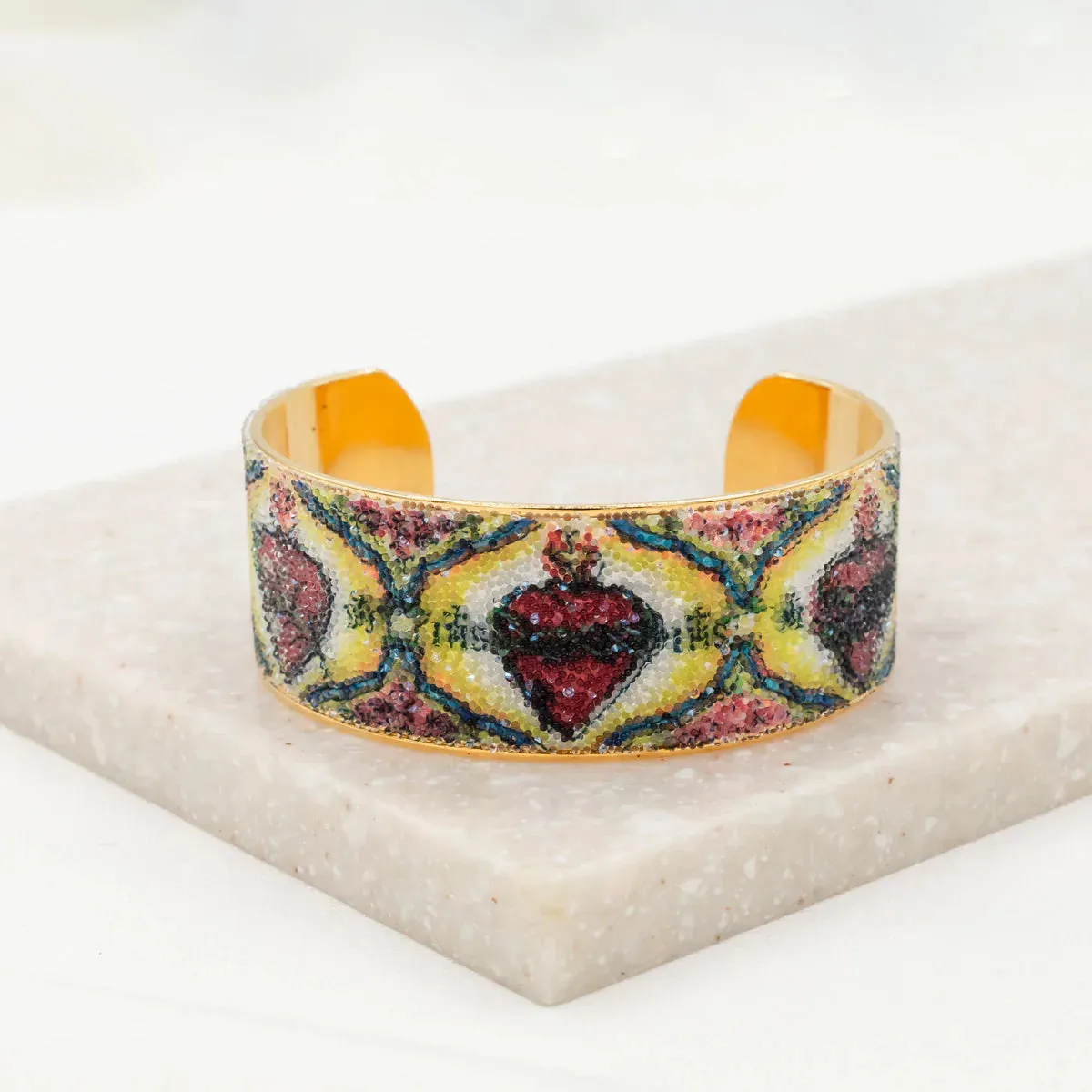 Holy Family Crystal Heart of God Cuff