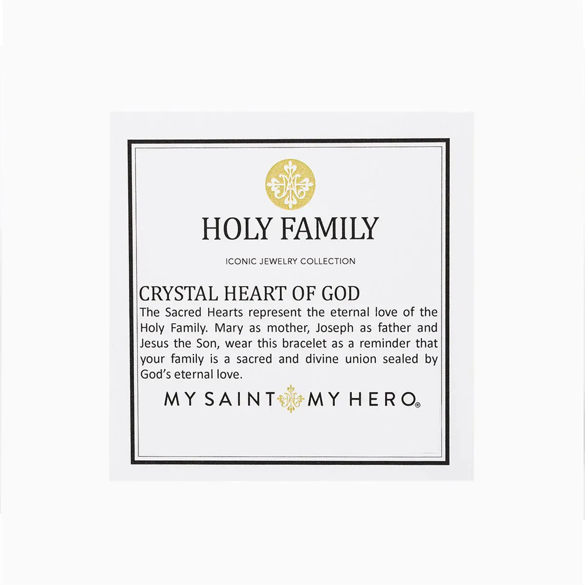Holy Family Crystal Heart of God Cuff