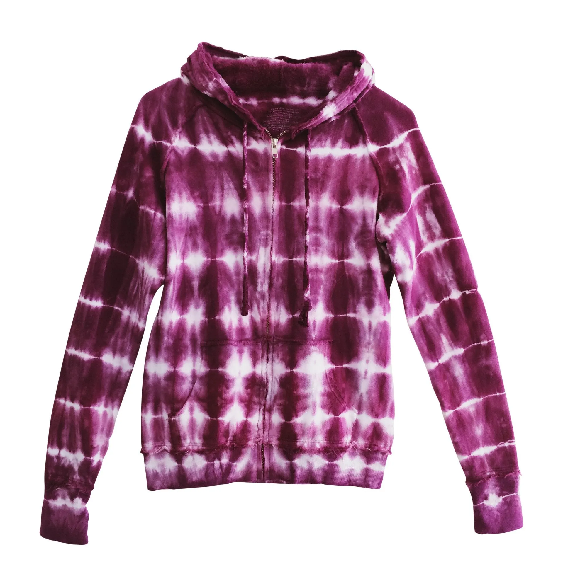 Hooded Sweatshirt, Burgundy Tie-Dye