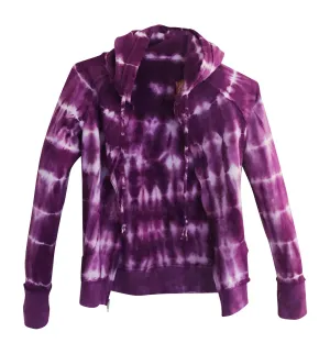 Hooded Sweatshirt, Burgundy Tie-Dye
