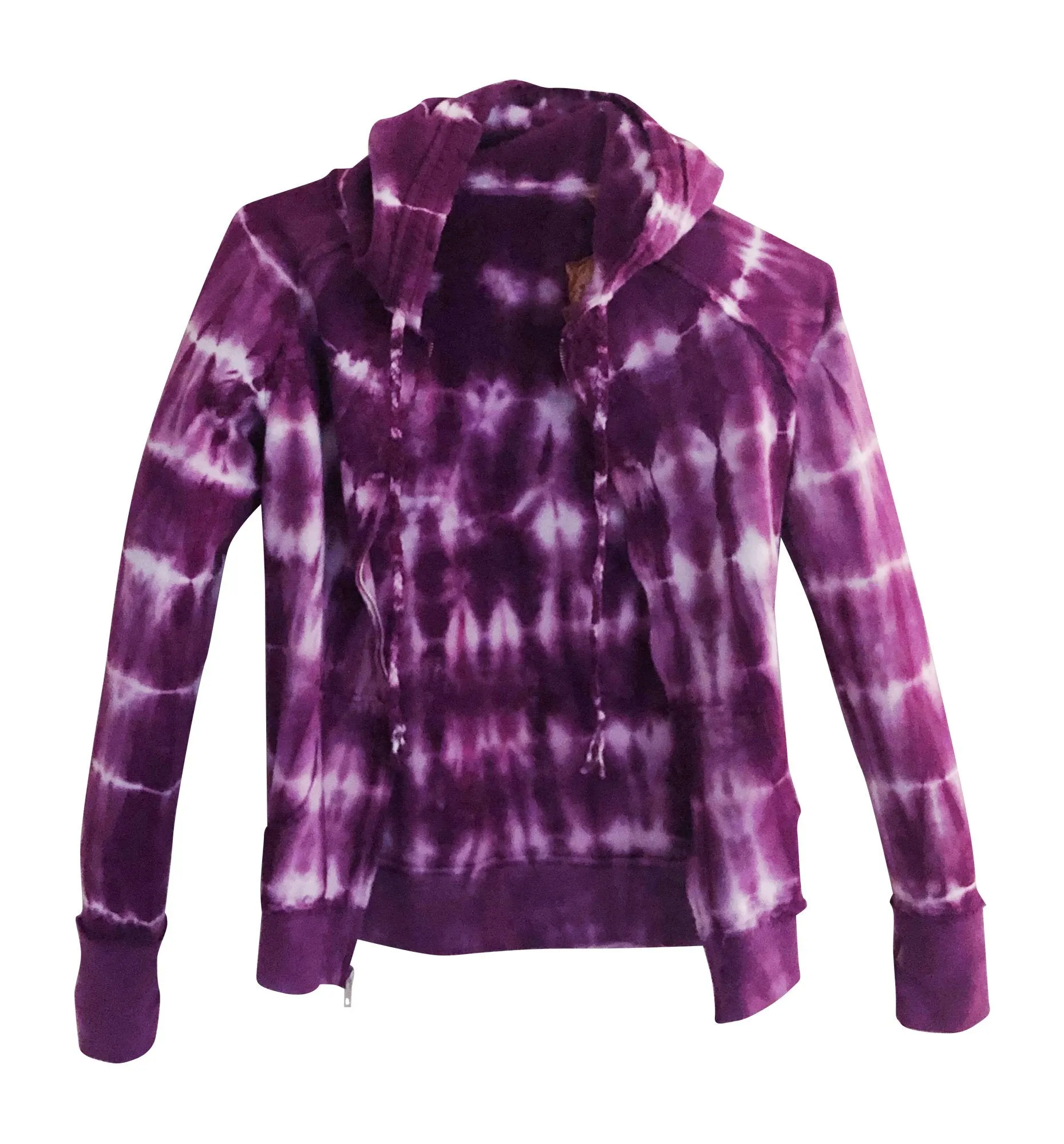 Hooded Sweatshirt, Burgundy Tie-Dye