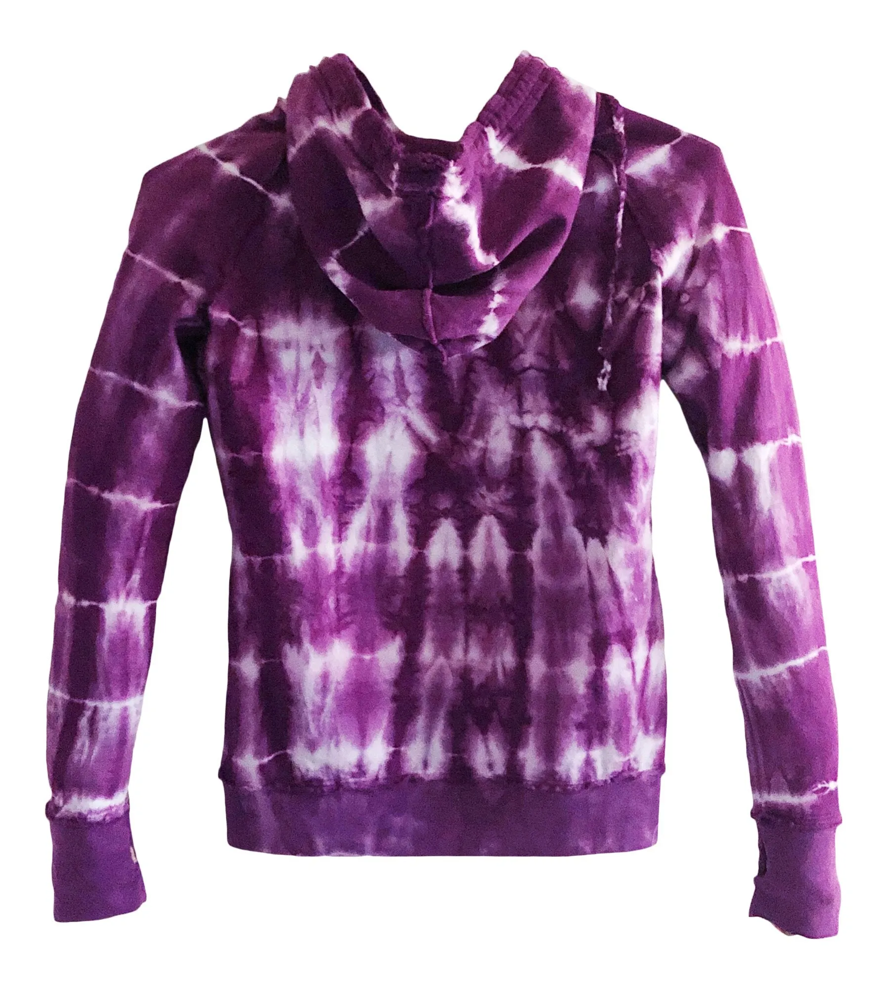 Hooded Sweatshirt, Burgundy Tie-Dye