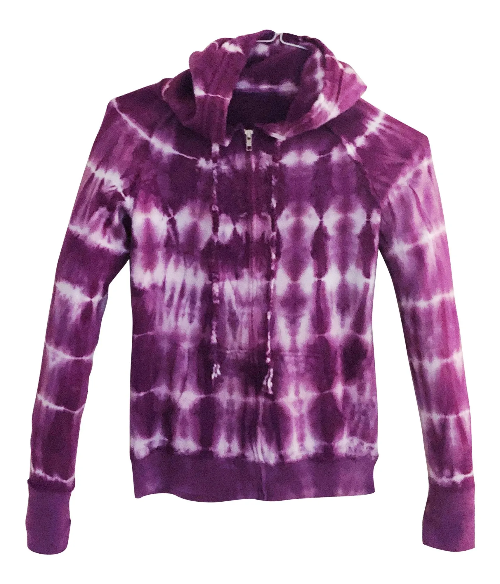 Hooded Sweatshirt, Burgundy Tie-Dye