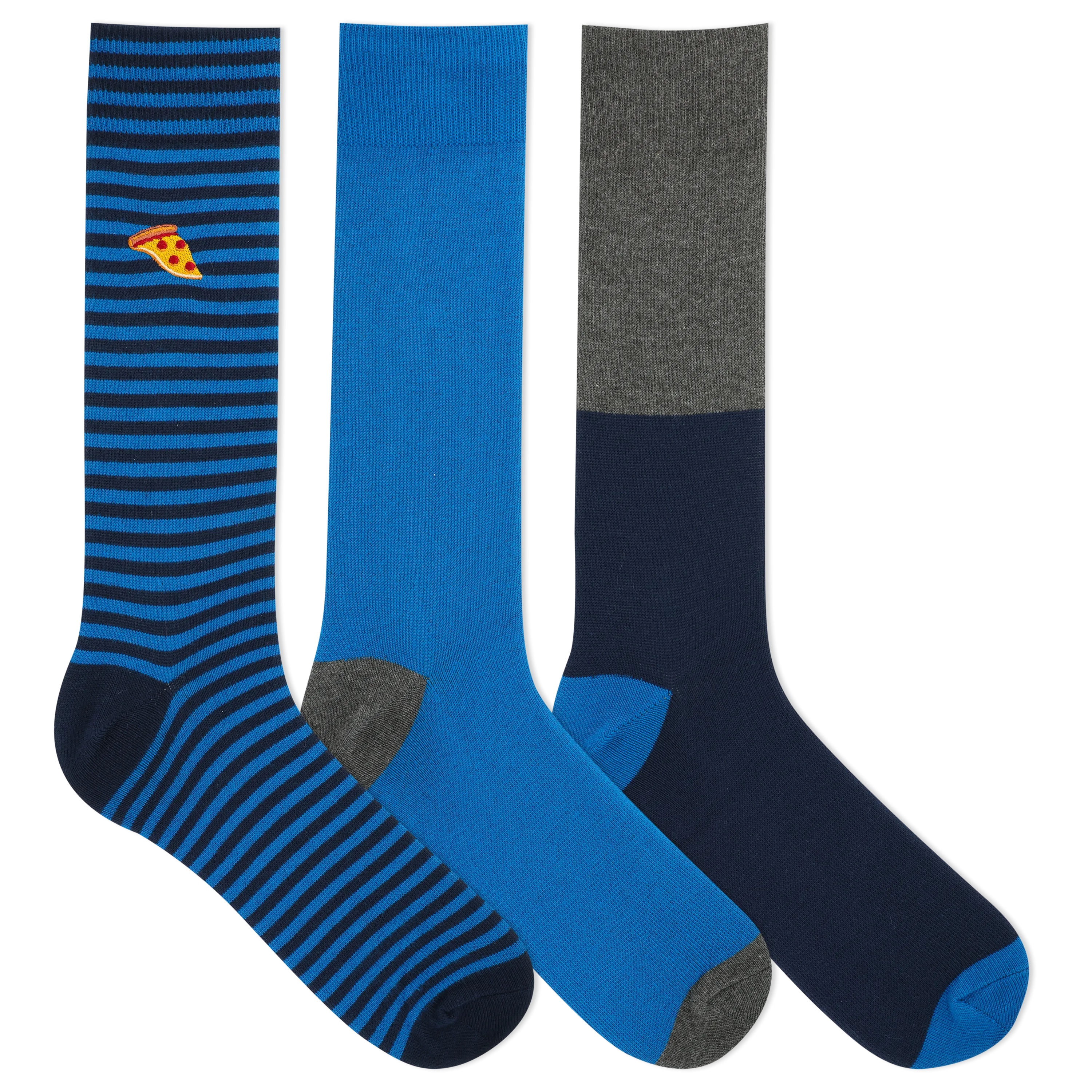 HOTSOX Men's Embroidered Pizza Crew Sock 3 Pair Pack
