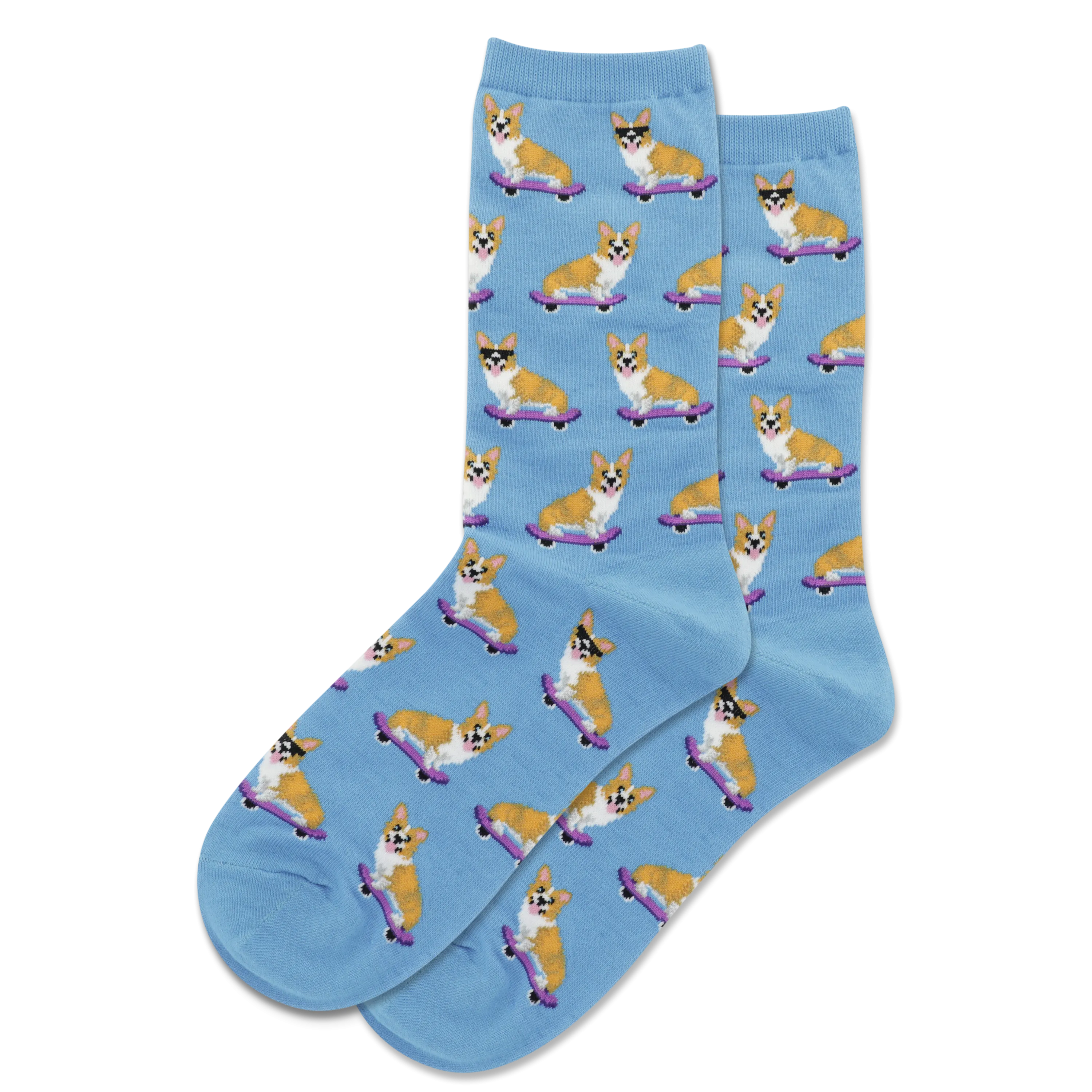 HOTSOX Women's Skateboarding Corgi Crew Socks