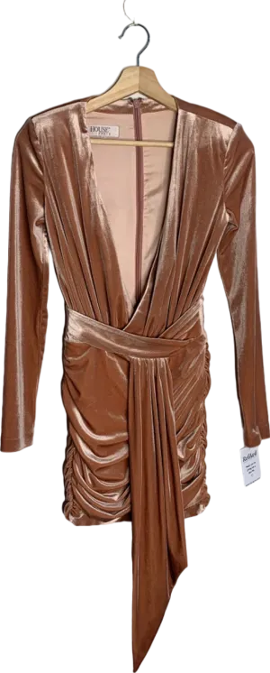 House of CB Copper Velvet Farrah Dress XS