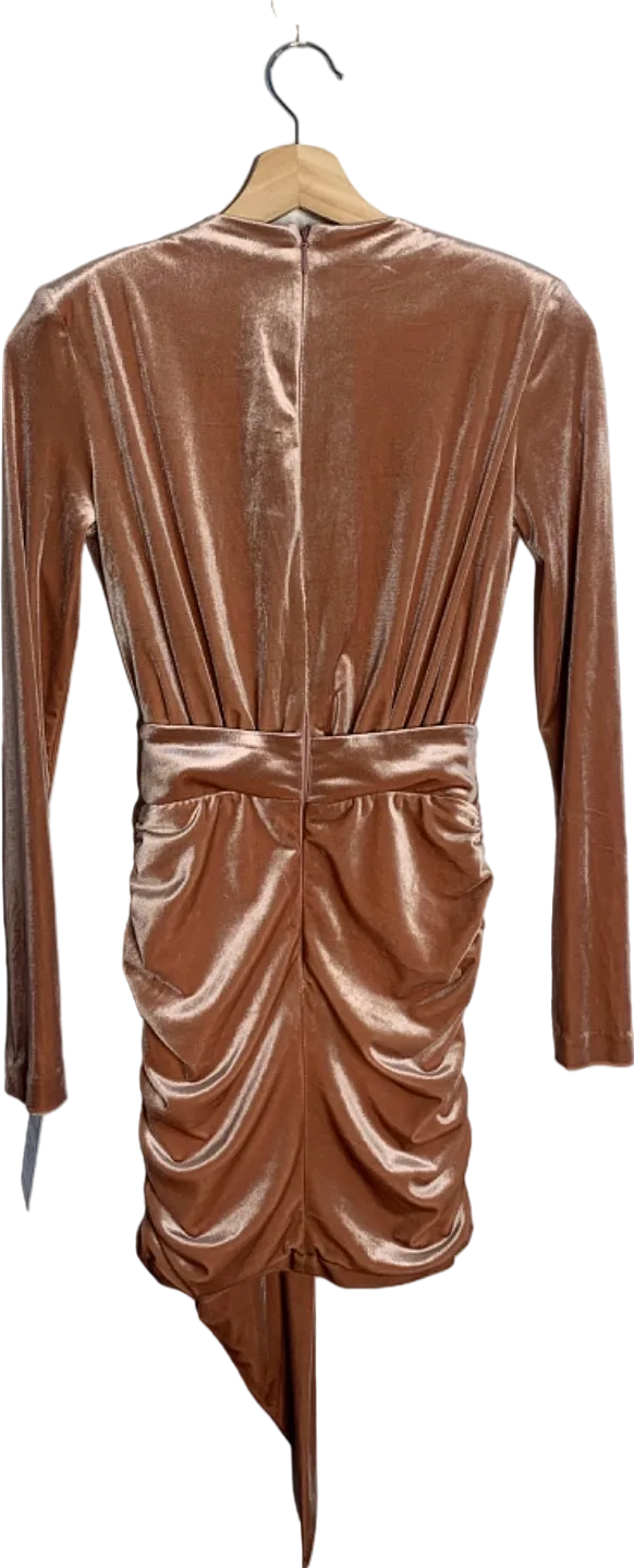 House of CB Copper Velvet Farrah Dress XS