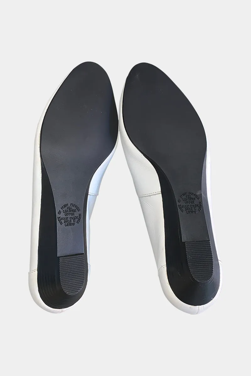 Hush Puppies White Ballet Pumps