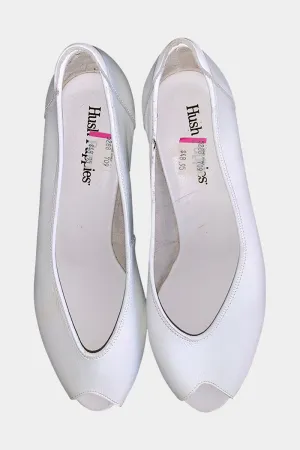Hush Puppies White Ballet Pumps