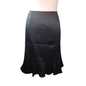 INC International Concepts Women's Size 8 Black Satin Feel Skirt