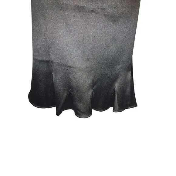 INC International Concepts Women's Size 8 Black Satin Feel Skirt